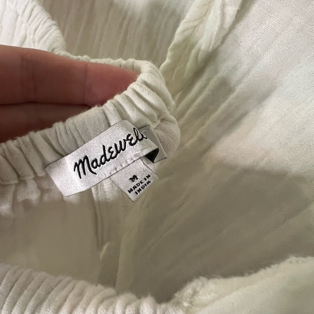 Madewell Cream Sleeveless V-Neck Jumpsuit - Picture 6 of 7